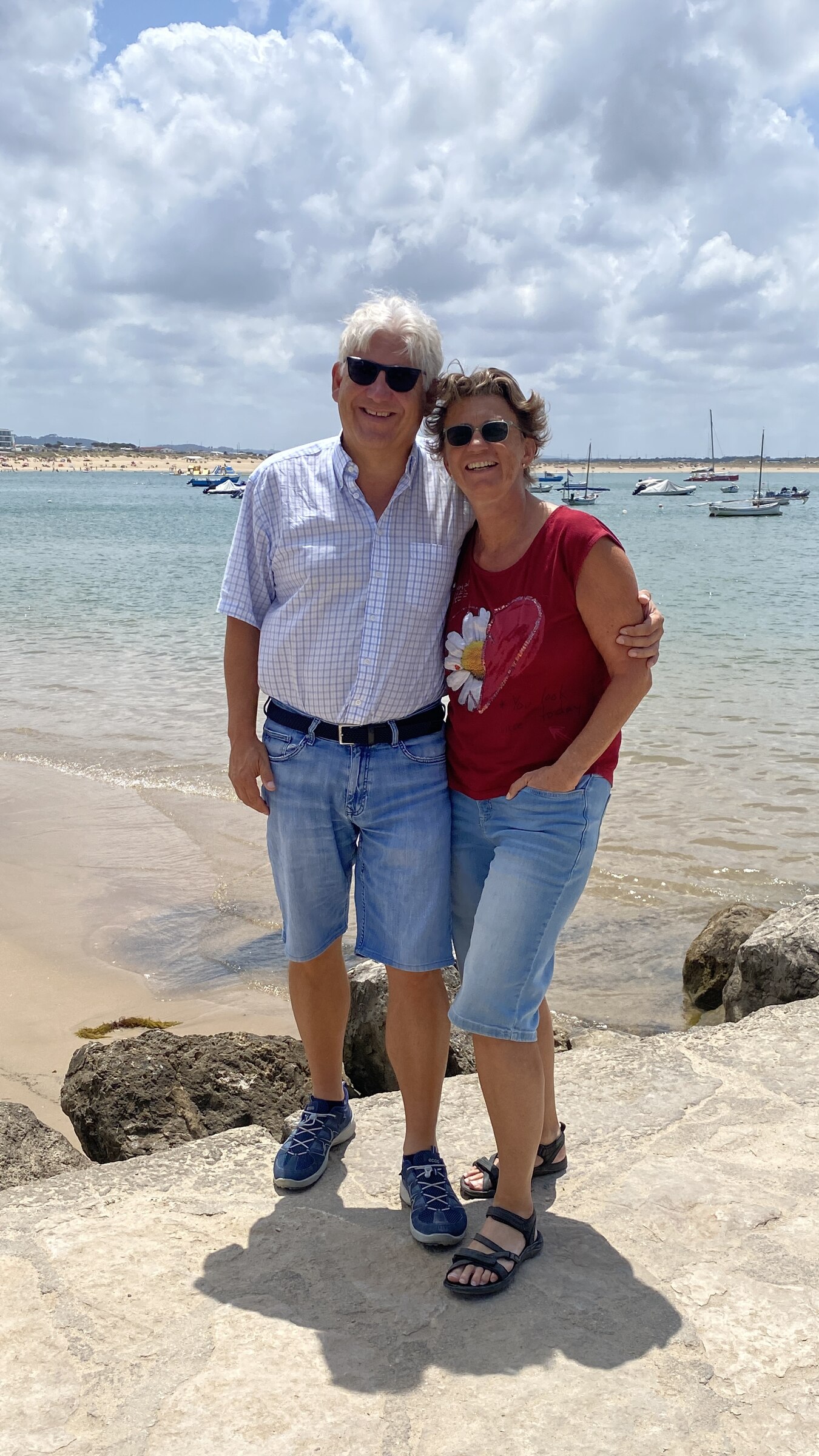 Peter und Kerstin am Wasser in São Martinho do Porto