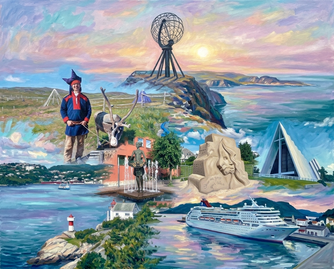Nordkap im Stil von Monet