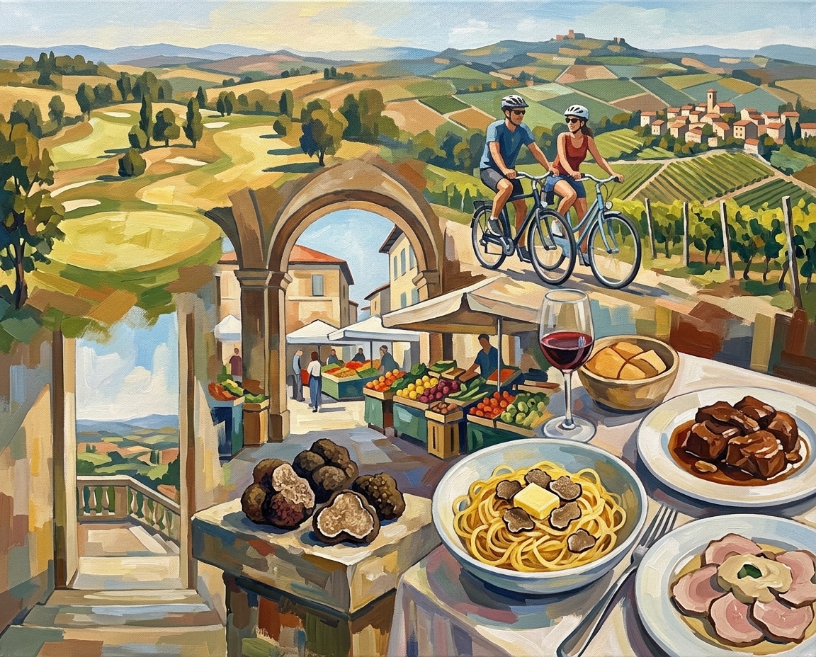 Piemont im Stil von Cézanne
