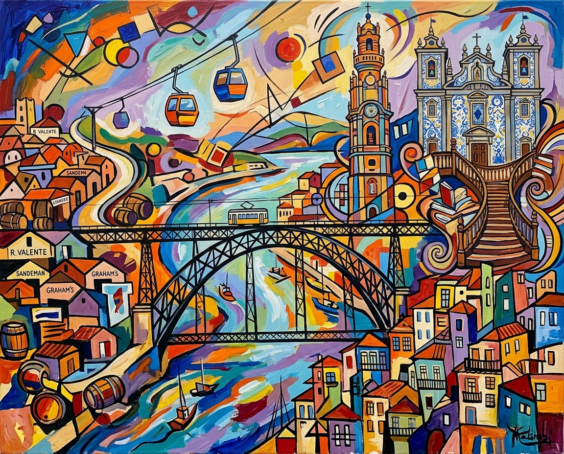 Porto im Stil von Kandinsky