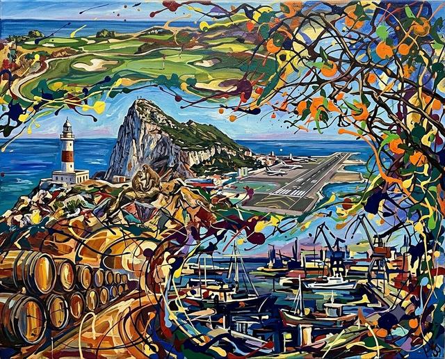 Alcaidesa im Stil von Pollock