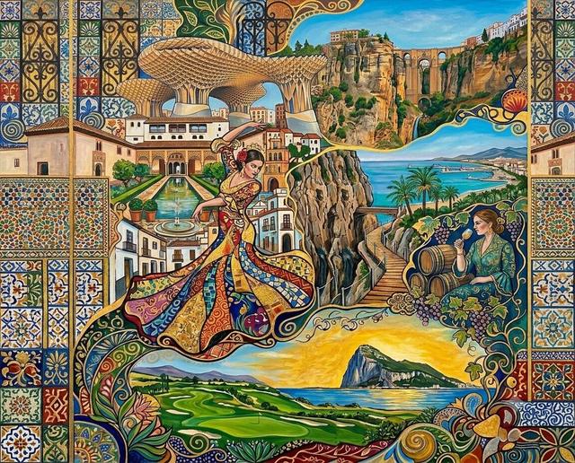 Andalusien im Stil von Klimt