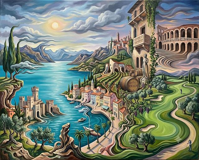 Manerba del Garda im Stil von Dalí