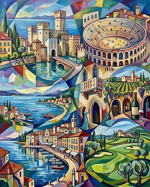 Manerba del Garda im Stil von Picasso