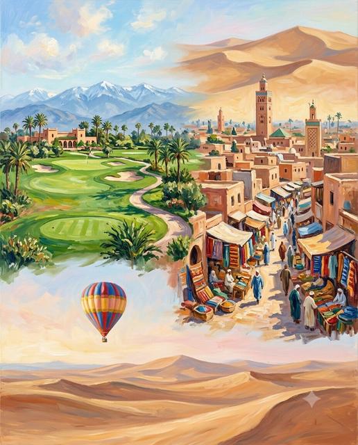 Marrakesch im Stil von Monet
