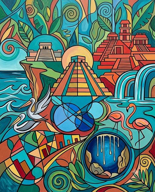 México im Stil von Kandinsky
