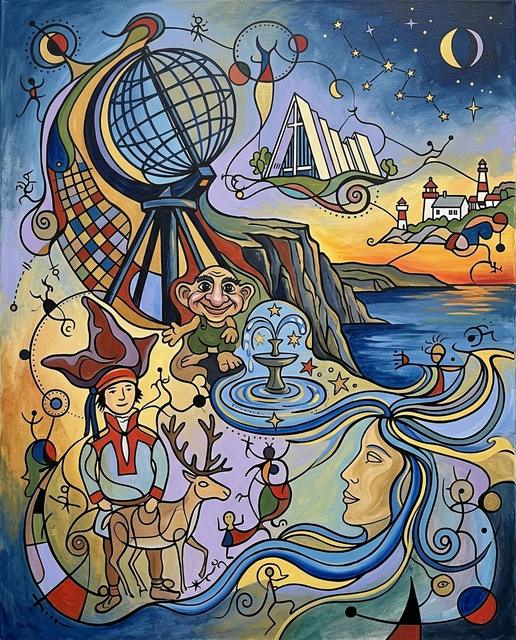 Nordkap im Stil von Miró