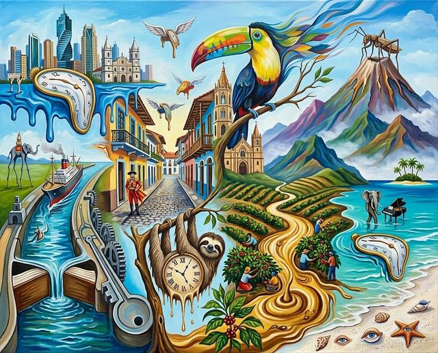 Panama im Stil von Dalí