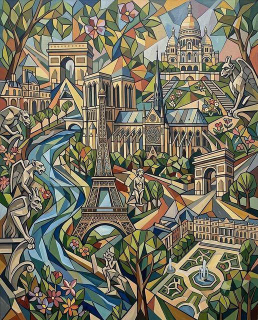 Paris im Stil von Picasso