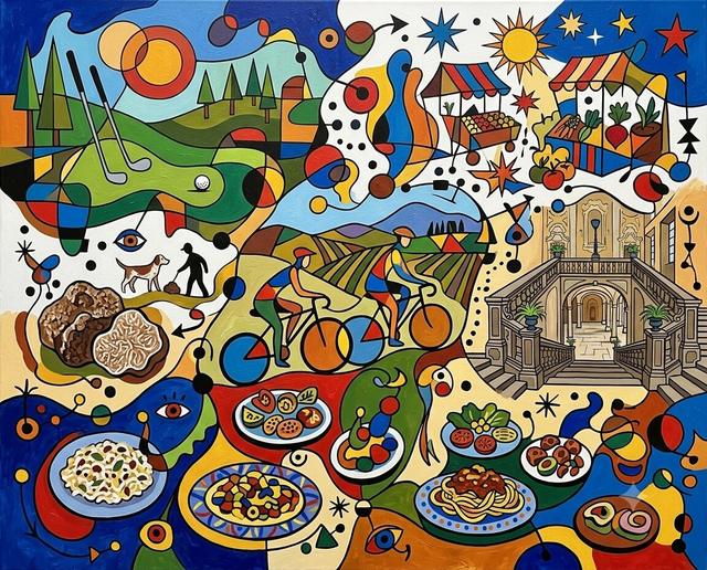 Piemont im Stil von Miró