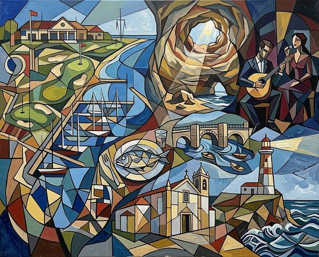 Vilamoura im Stil von Picasso