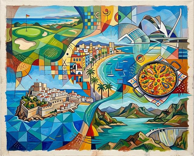 Vinaròs im Stil von Klee