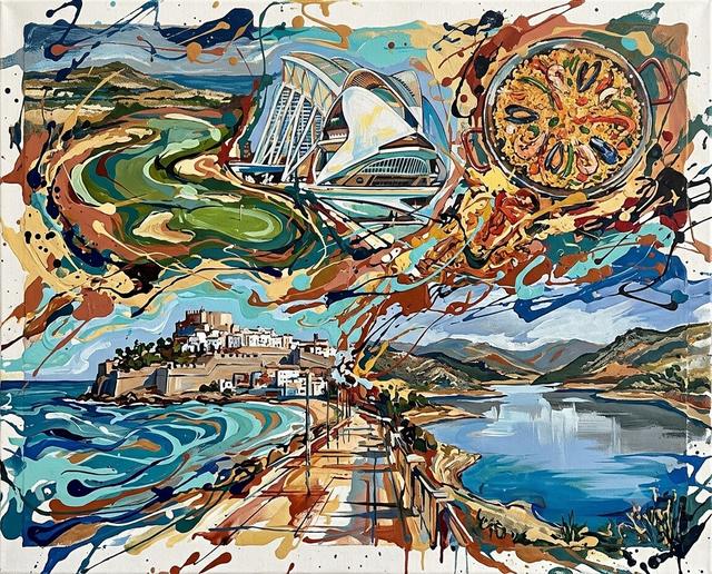 Vinaròs im Stil von Pollock