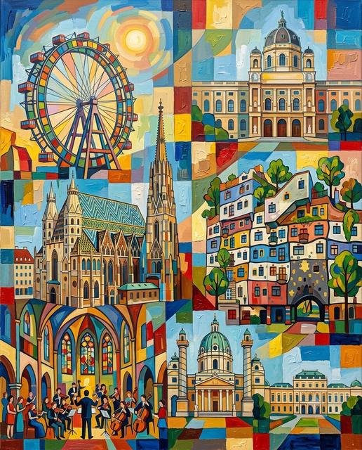 Wien im Stil von Klee