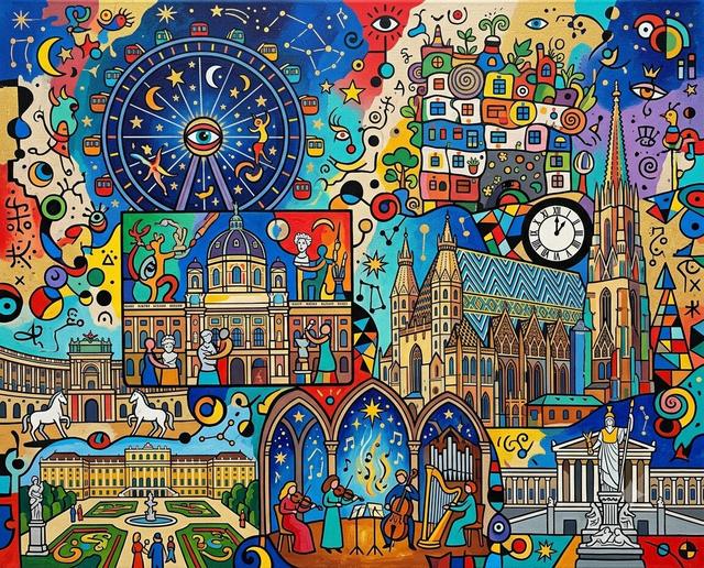 Wien im Stil von Miró