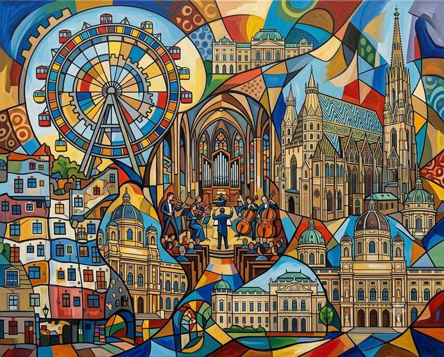 Wien im Stil von Picasso